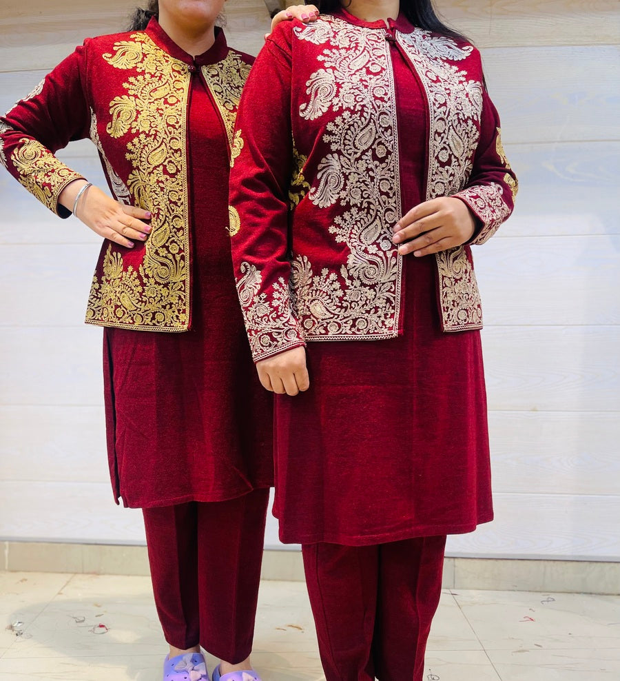 Beautiful Kashmiri winter 🥶 Ready made jacket suit