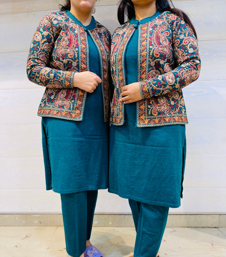 Beautiful Kashmiri winter 🥶 Ready made jacket suit
