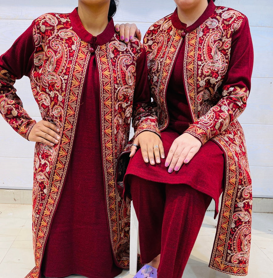 Beautiful Kashmiri winter 🥶 Ready made jacket suit