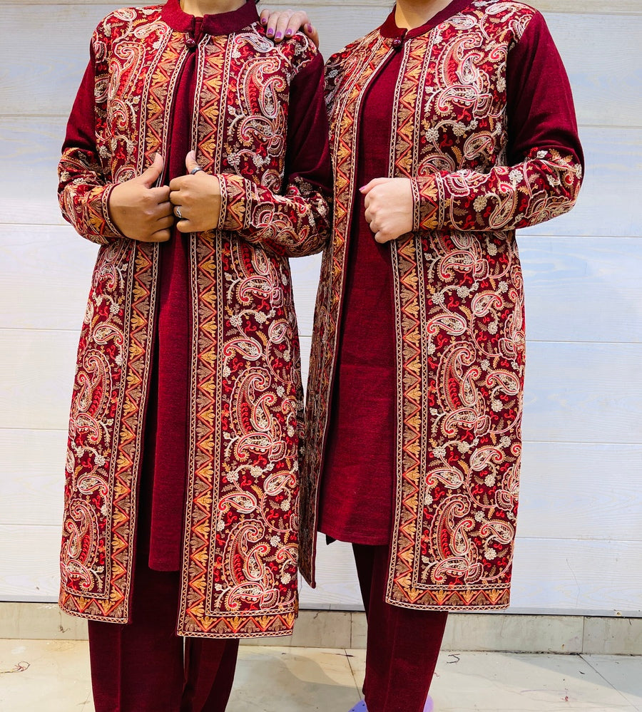 Beautiful Kashmiri winter 🥶 Ready made jacket suit