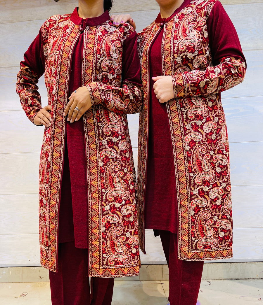 Beautiful Kashmiri winter 🥶 Ready made jacket suit