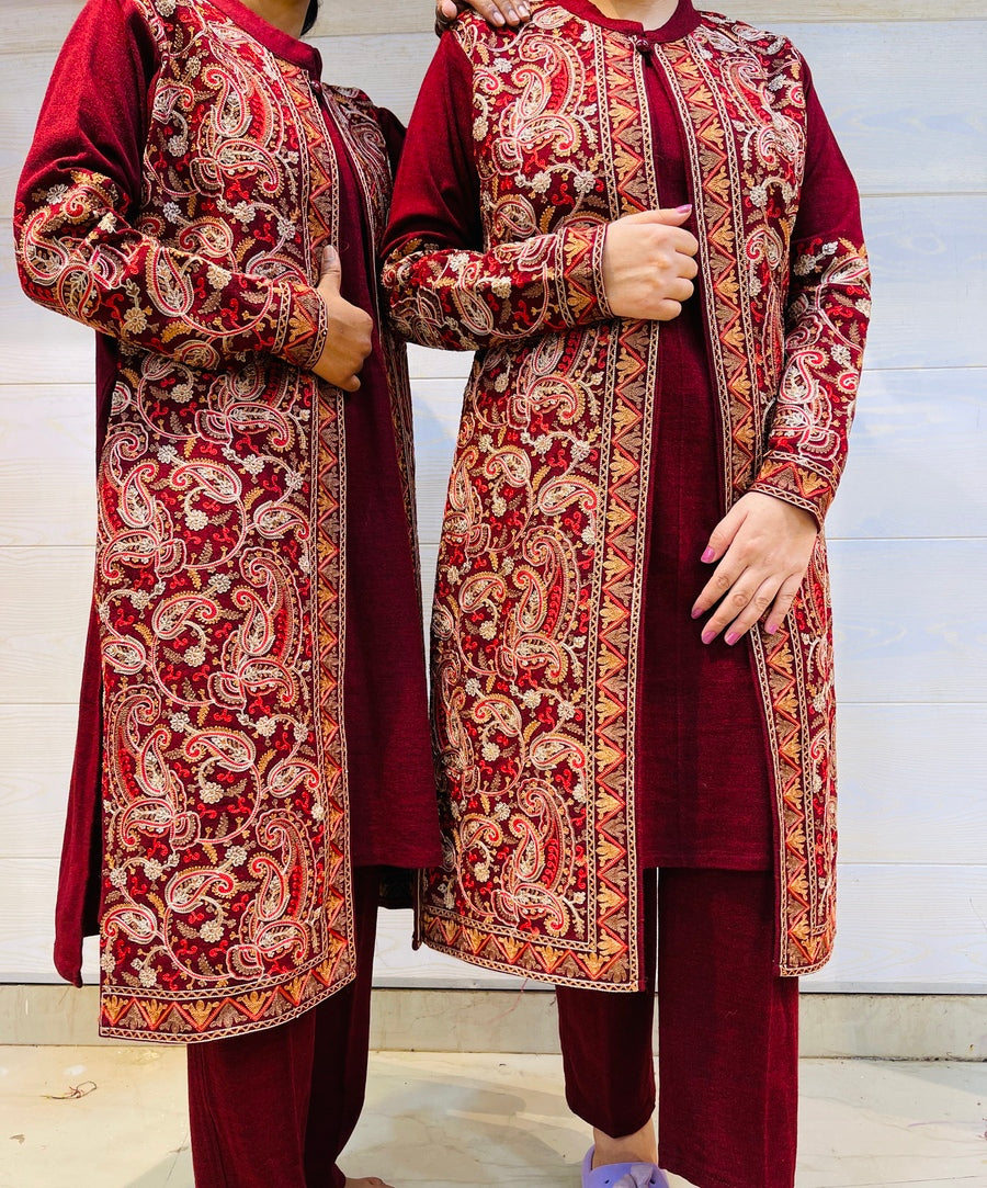 Beautiful Kashmiri winter 🥶 Ready made jacket suit