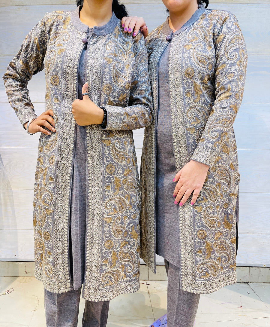 Beautiful Kashmiri winter 🥶 Ready made jacket suit