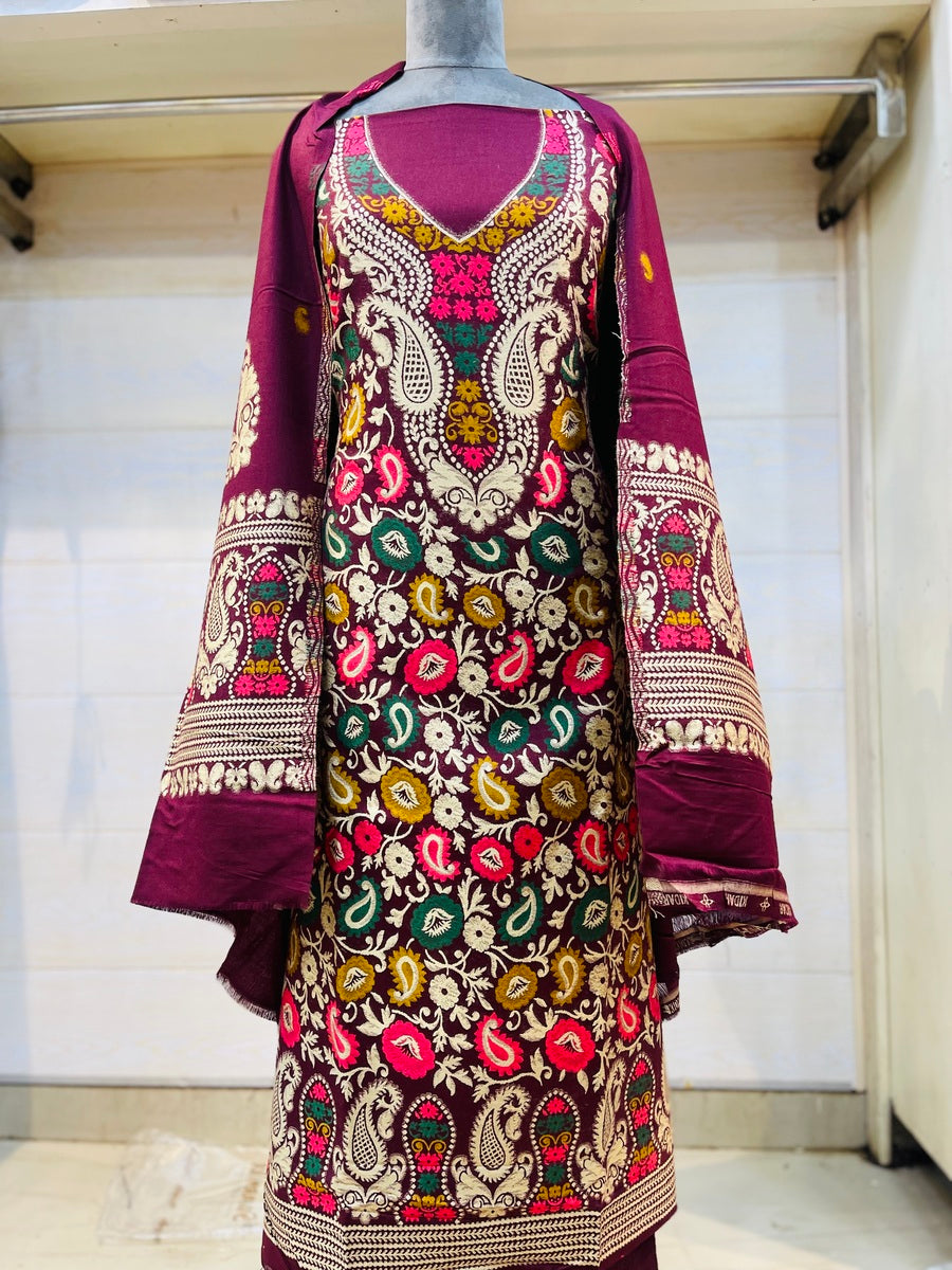 Premium kani Wollen Party Suits (100% Handmade)