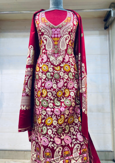 Premium kani Wollen Party Suits (100% Handmade)