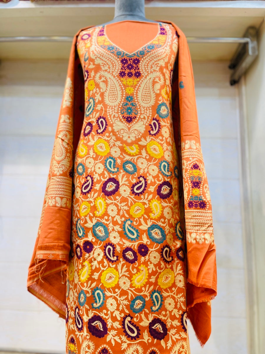 Premium kani Wollen Party Suits (100% Handmade)