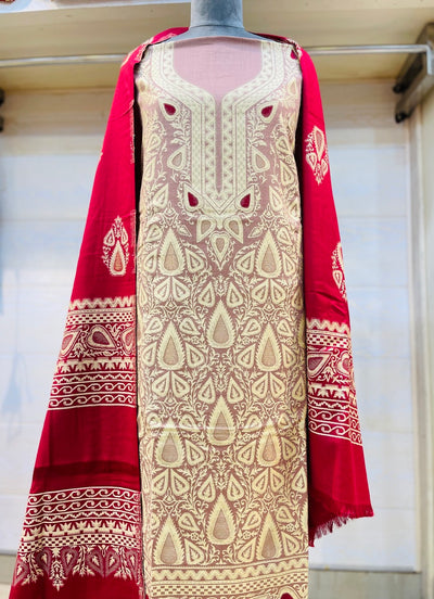 Premium kani Wollen Party Suits (100% Handmade)