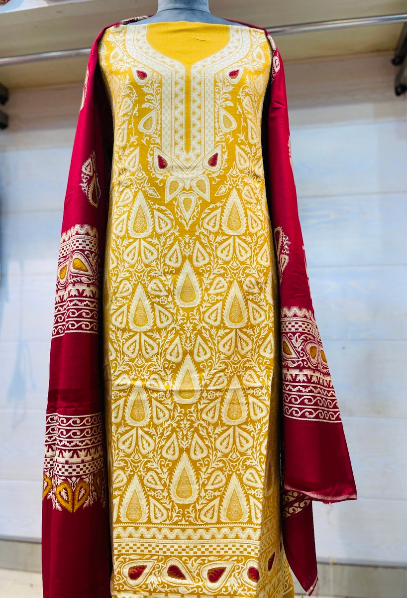 Premium kani Wollen Party Suits (100% Handmade)