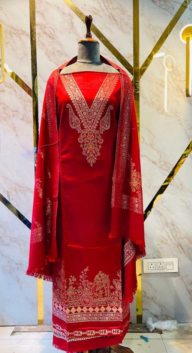 Premium kani Wollen Party Suits (100% Handmade)