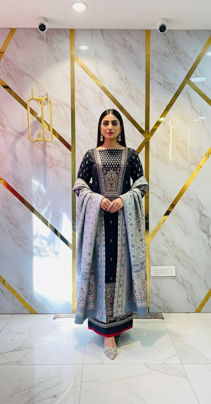 Premium kani Wollen Party Suits (100% Handmade)