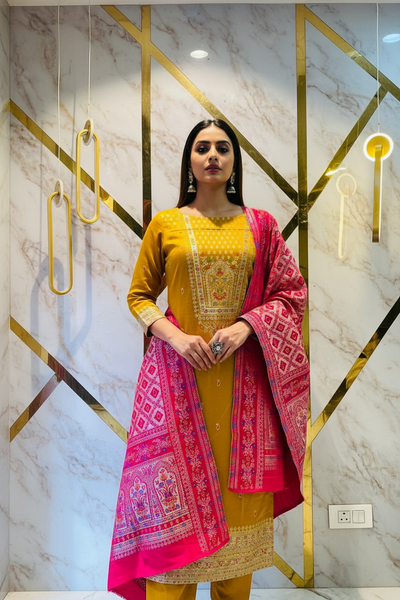 Premium kani Wollen Party Suits (100% Handmade)