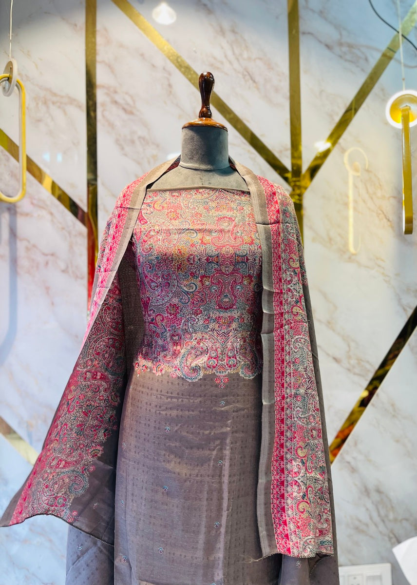 Premium kashmiri  Pashmina kani print Suit