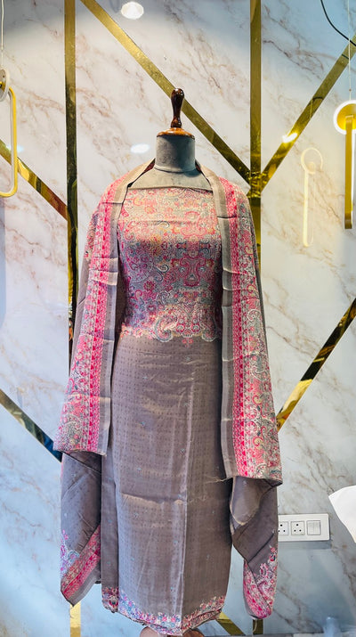 Premium kashmiri  Pashmina kani print Suit