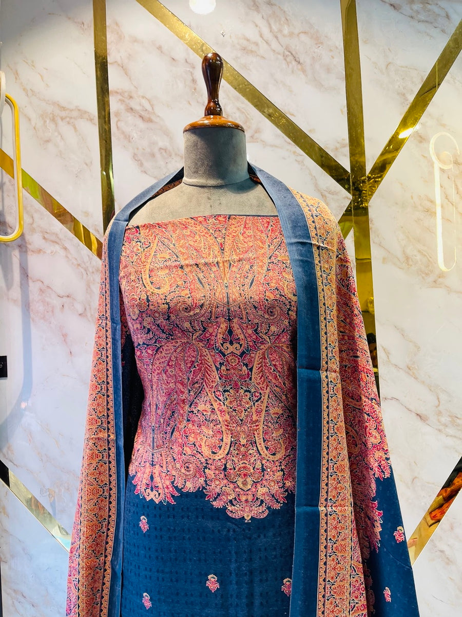 Premium kashmiri  Pashmina kani print Suit
