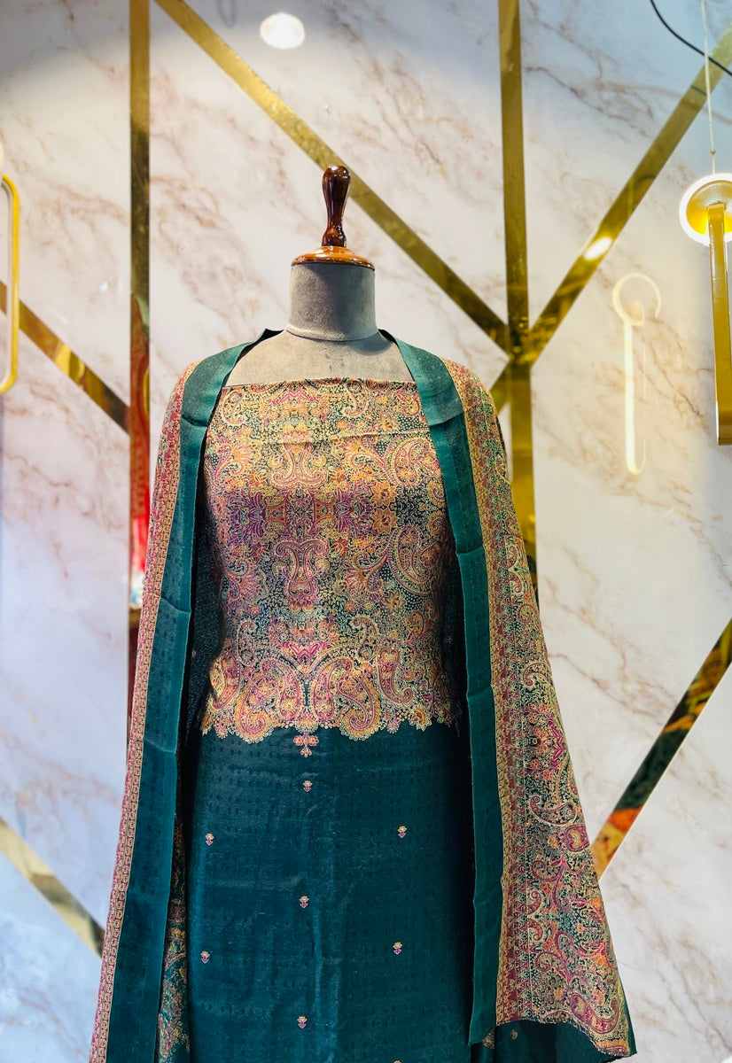 Premium kashmiri  Pashmina kani print Suit