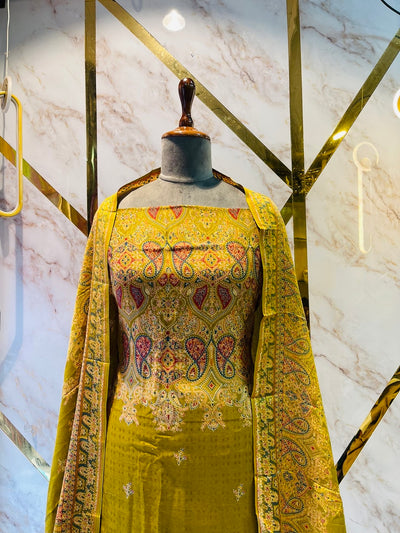 Premium kashmiri  Pashmina kani print Suit