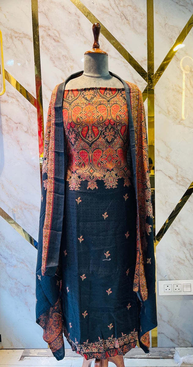 Premium kashmiri  Pashmina kani print Suit