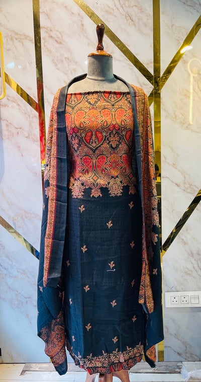 Premium kashmiri  Pashmina kani print Suit