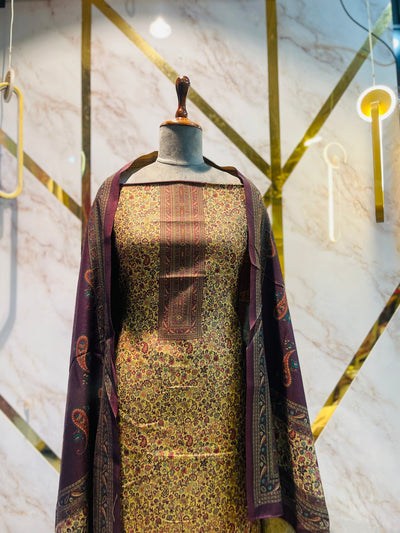 Premium kashmiri  Pashmina kani print Suit