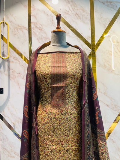 Premium kashmiri  Pashmina kani print Suit