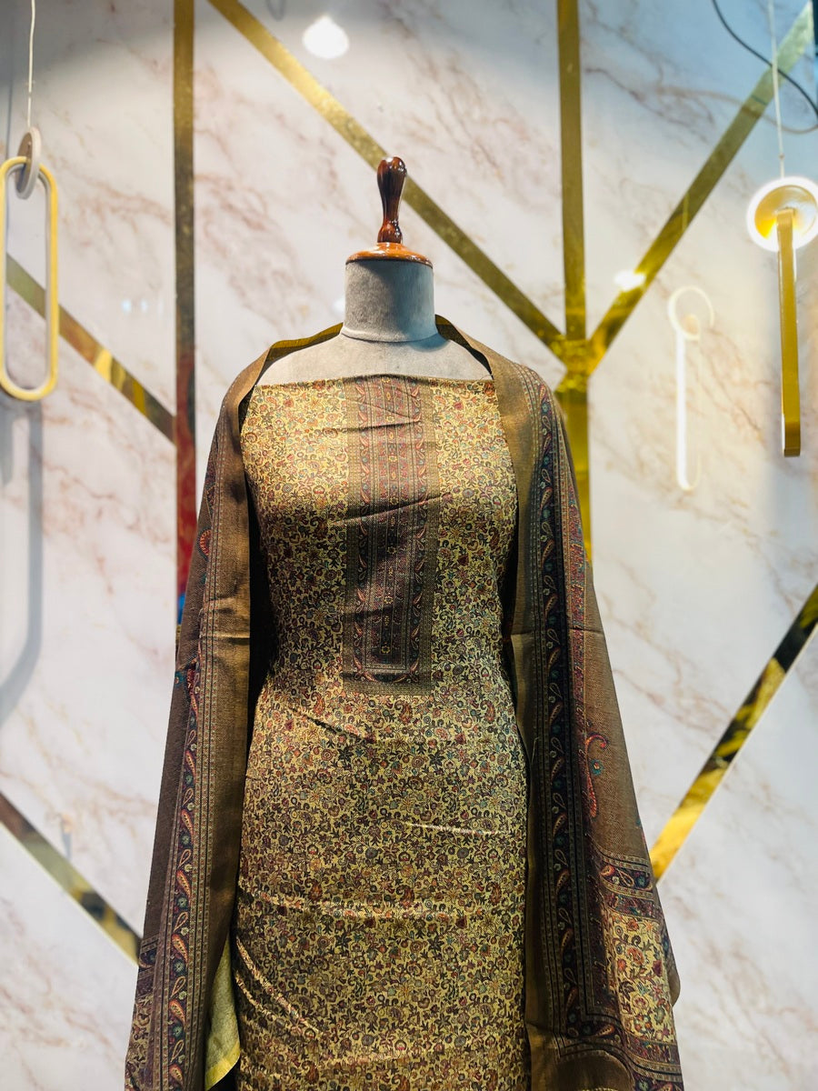 Premium kashmiri  Pashmina kani print Suit