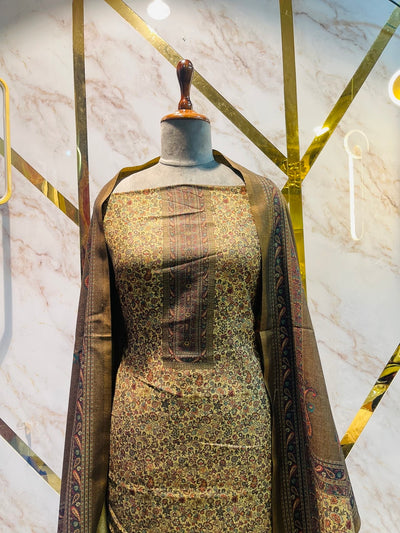 Premium kashmiri  Pashmina kani print Suit