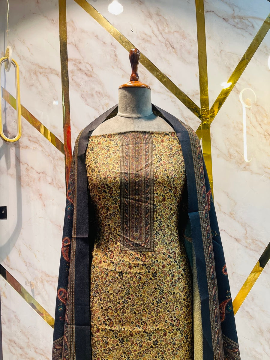 Premium kashmiri  Pashmina kani print Suit