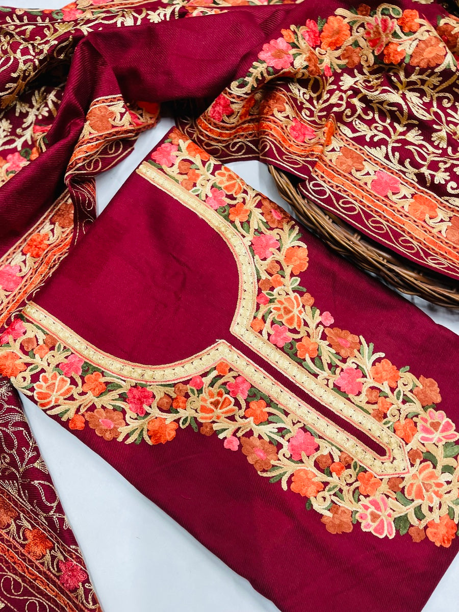 Kashmiri 🥶 winter pure suit (💯%handmade )