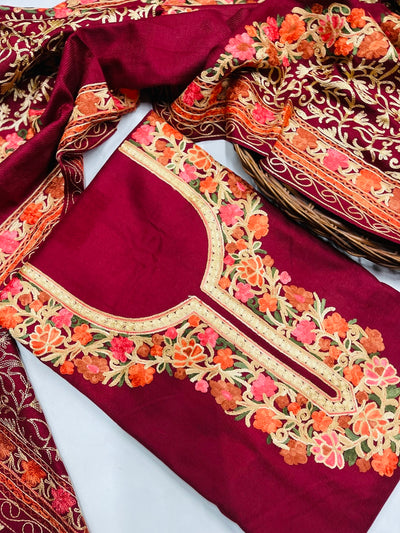 Kashmiri 🥶 winter pure suit (💯%handmade )