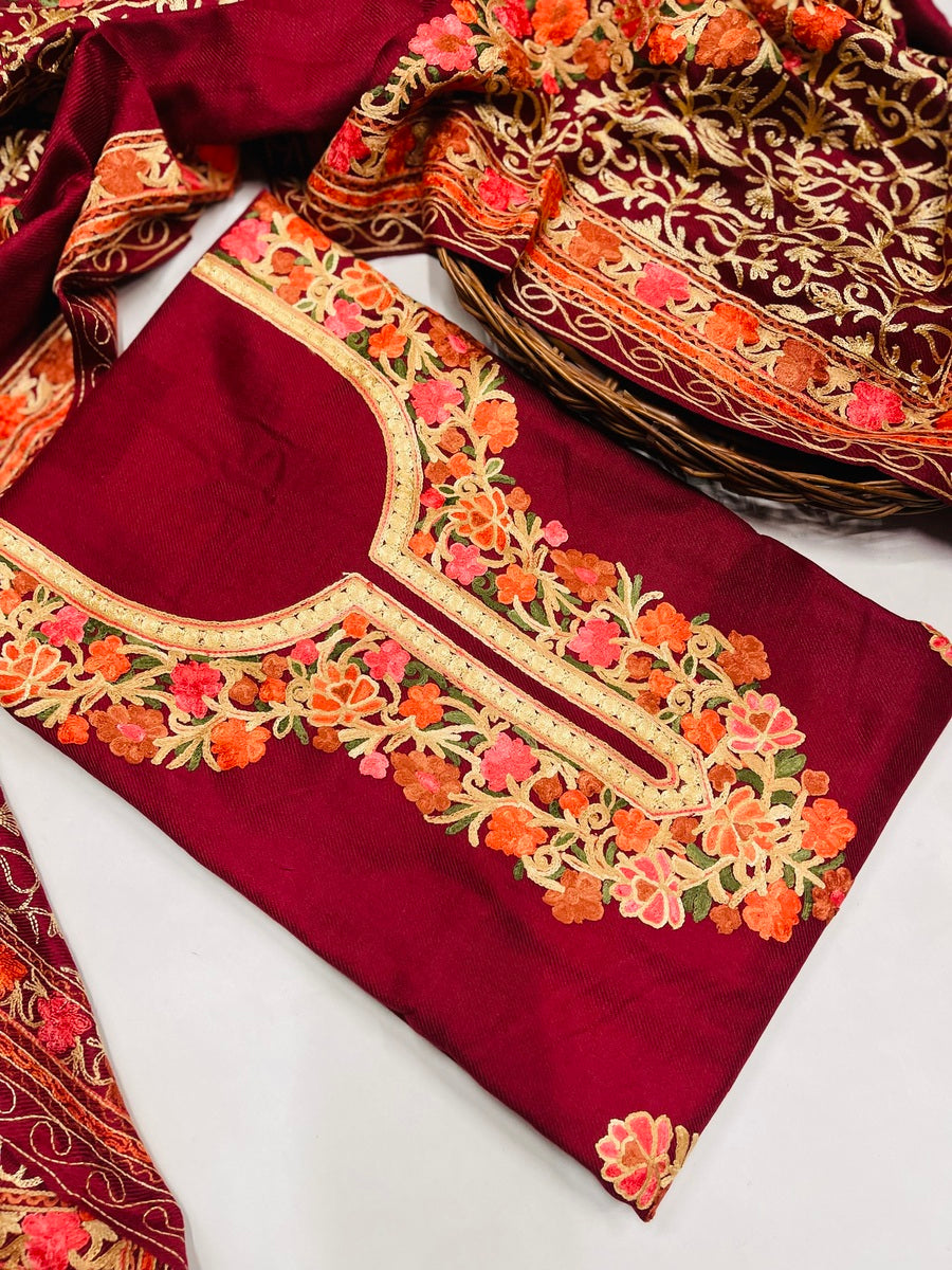 Kashmiri 🥶 winter pure suit (💯%handmade )