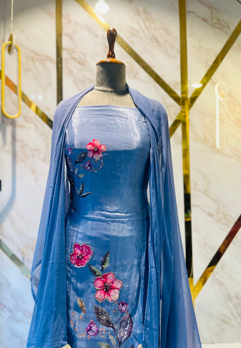 premium Glass  party 🎉  Silk Suit