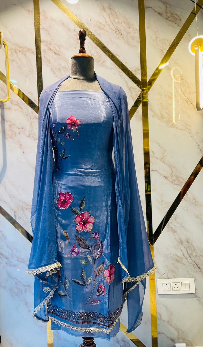 premium Glass  party 🎉  Silk Suit