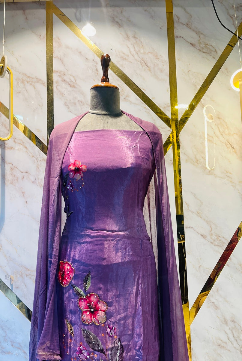 premium Glass  party 🎉  Silk Suit