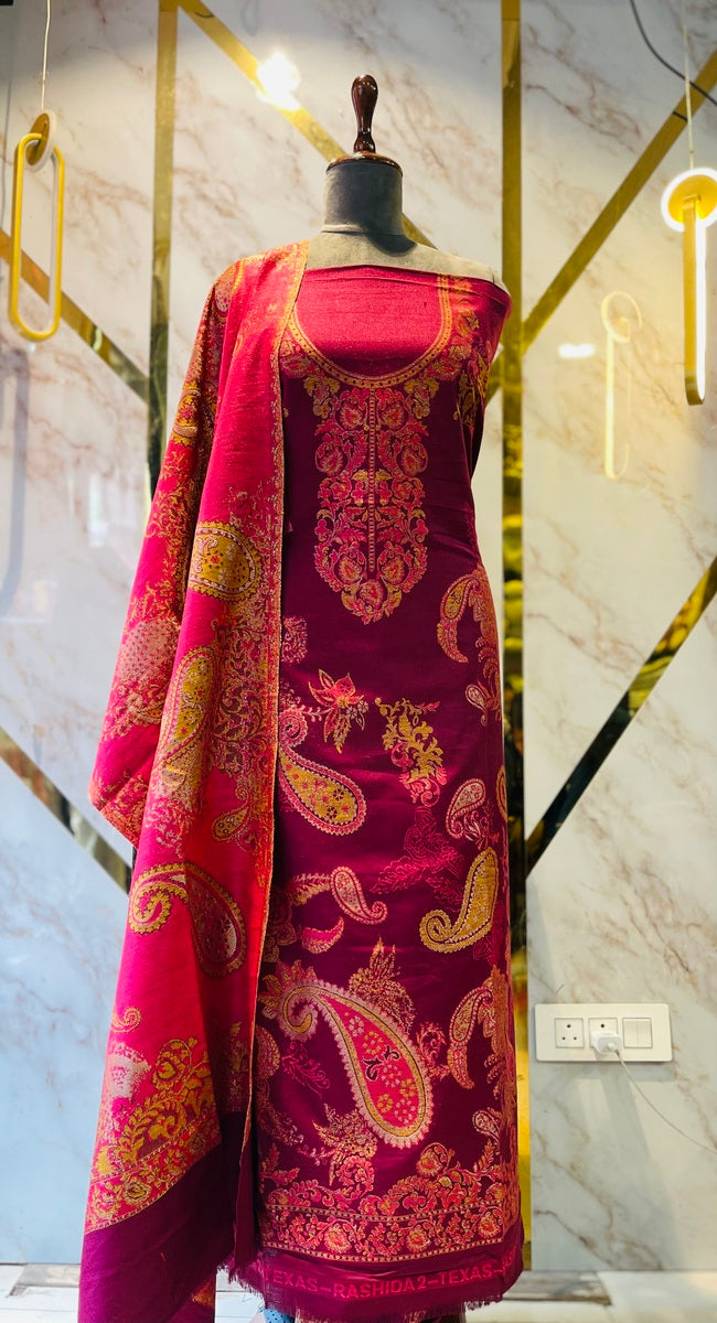 Premium kani Wollen Party Suits (100% Handmade)