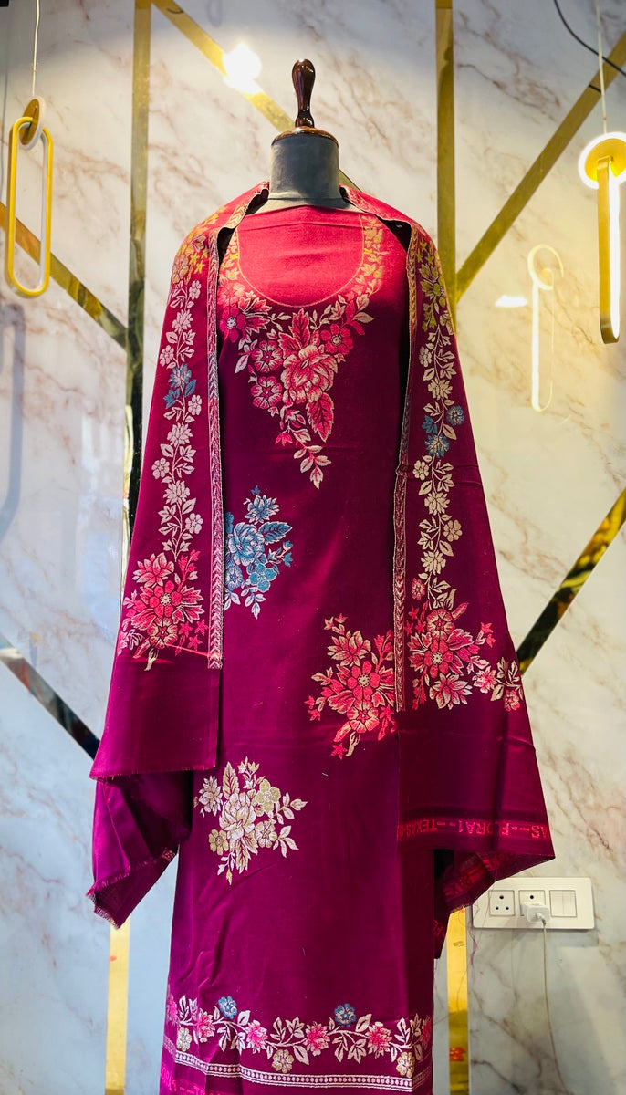 Premium kani Wollen Party Suits (100% Handmade)