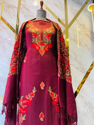 Kashmiri 🥶 winter pure suit (💯%handmade )