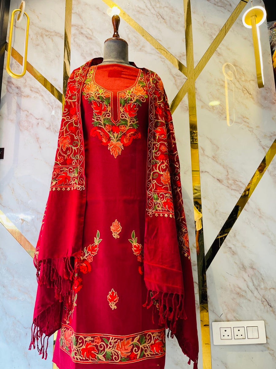 Kashmiri 🥶 winter pure suit (💯%handmade )