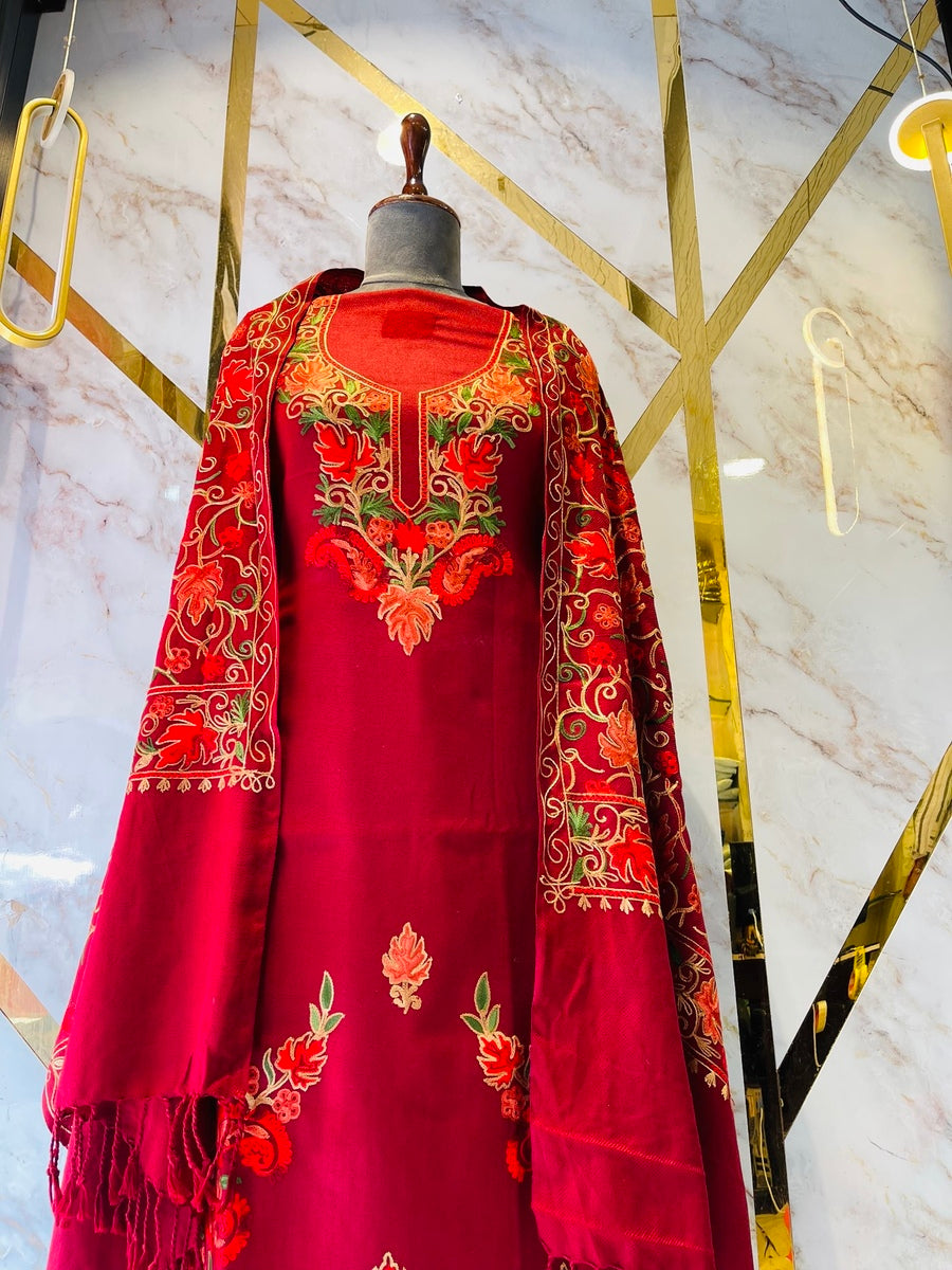 Kashmiri 🥶 winter pure suit (💯%handmade )
