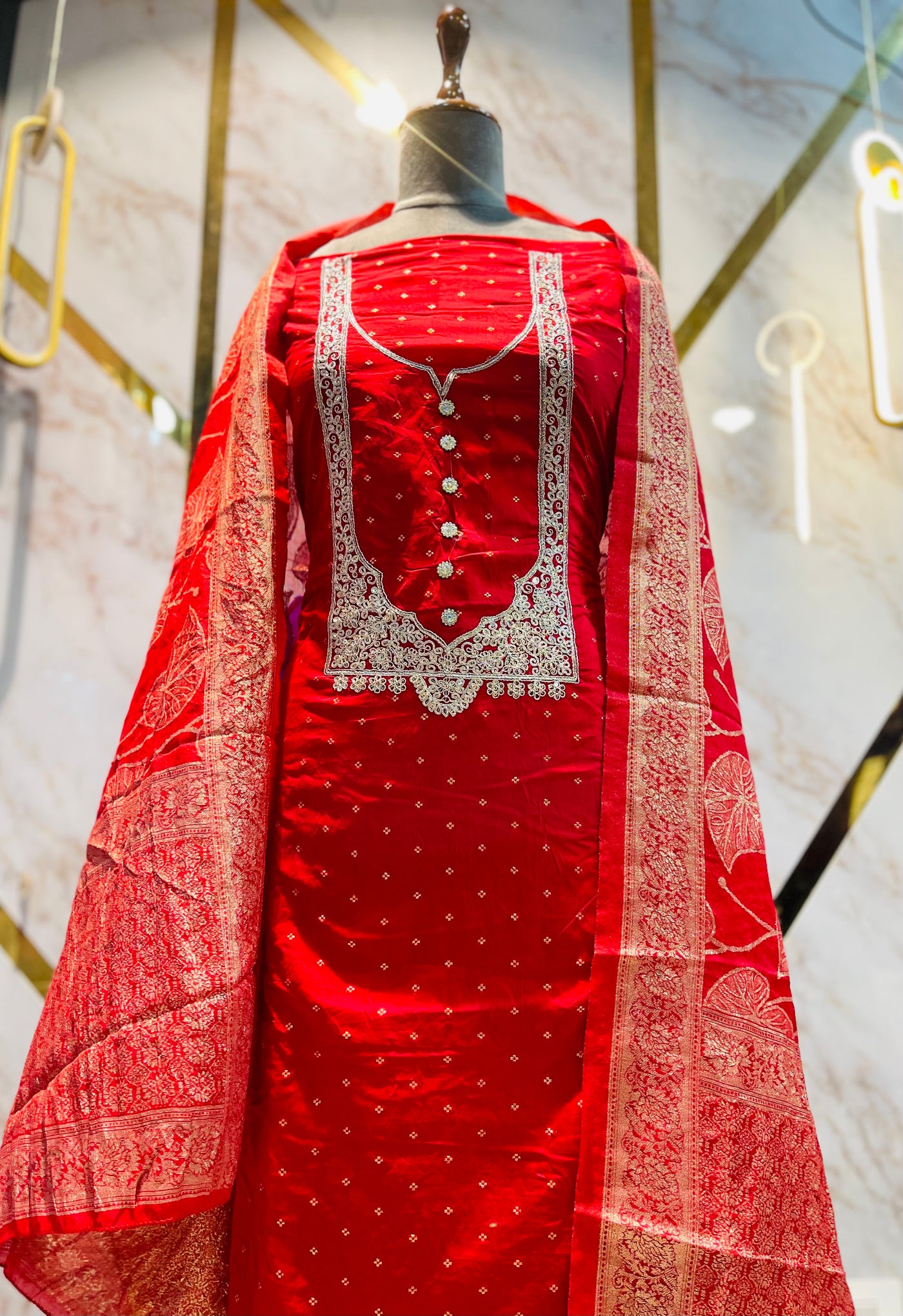 Party wear shimar silk suit