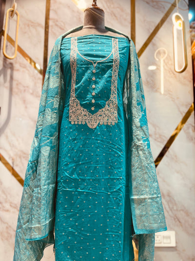 Party wear shimar silk suit