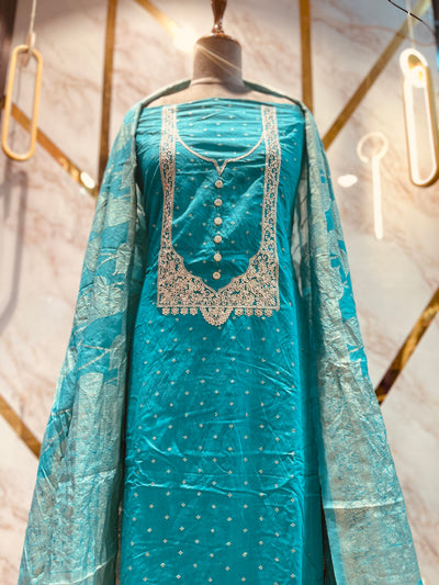 Party wear shimar silk suit