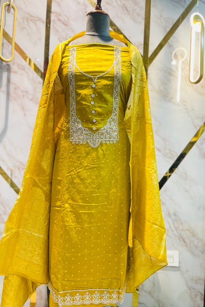 Party wear shimar silk suit