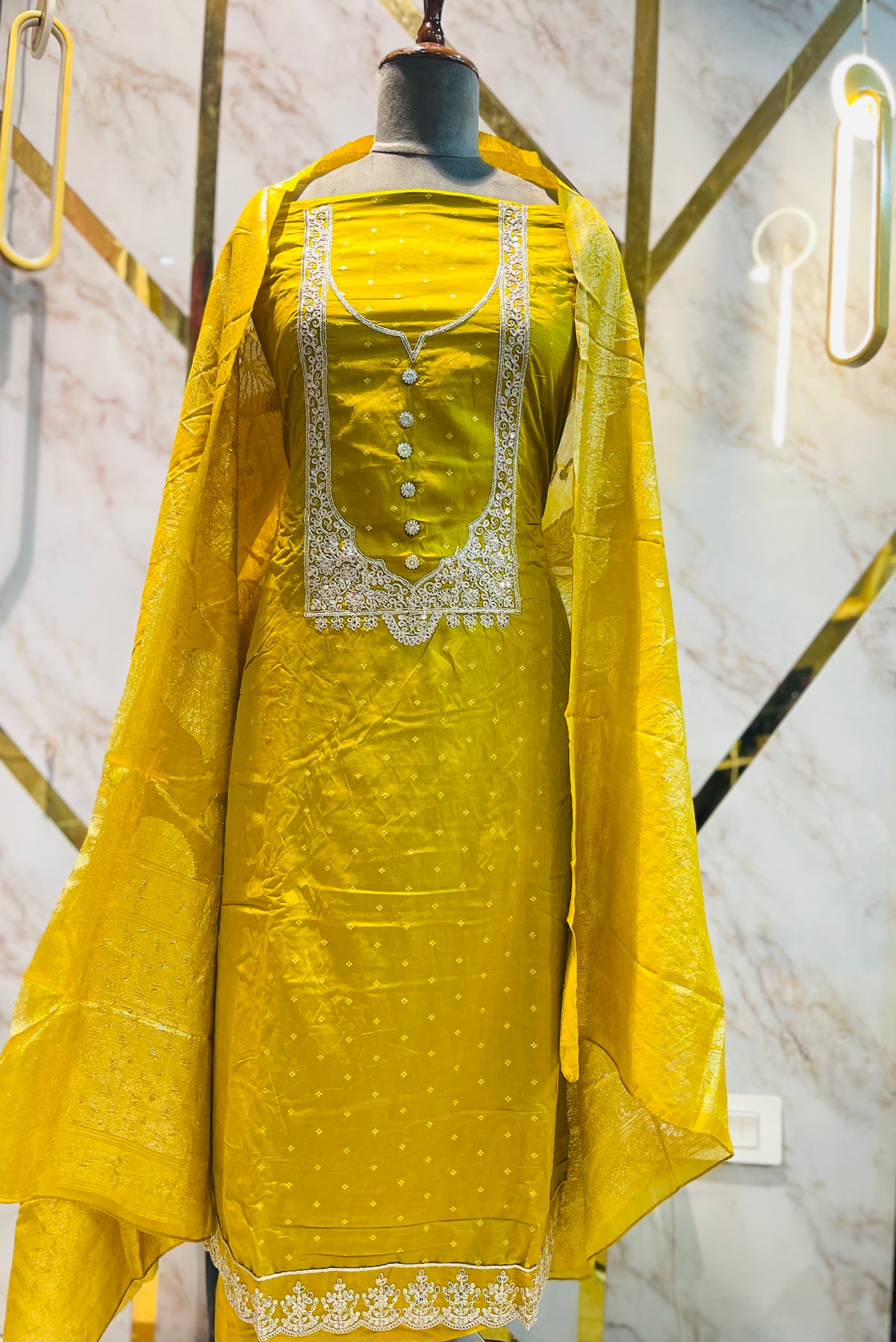 Party wear shimar silk suit