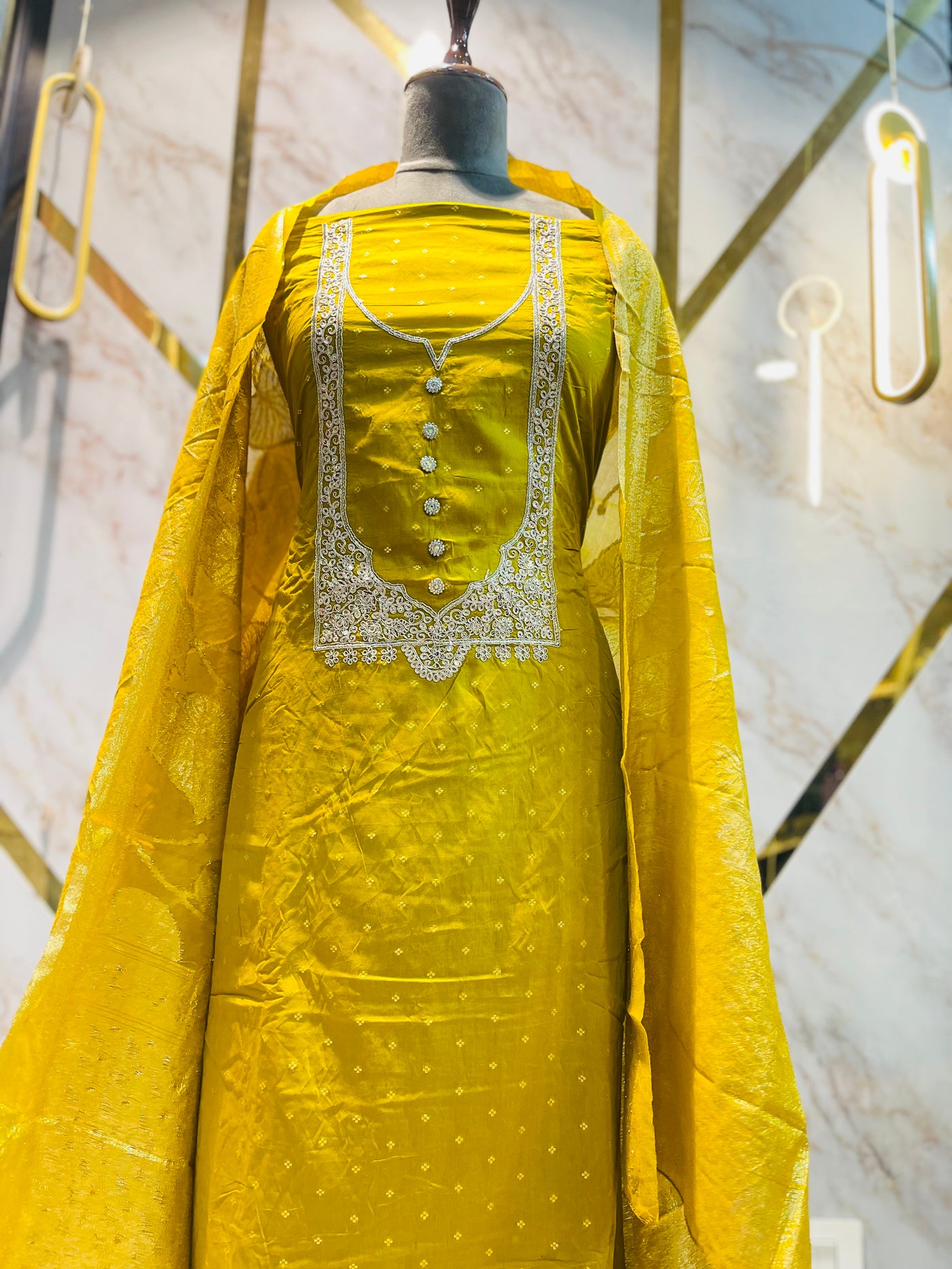 Party wear shimar silk suit