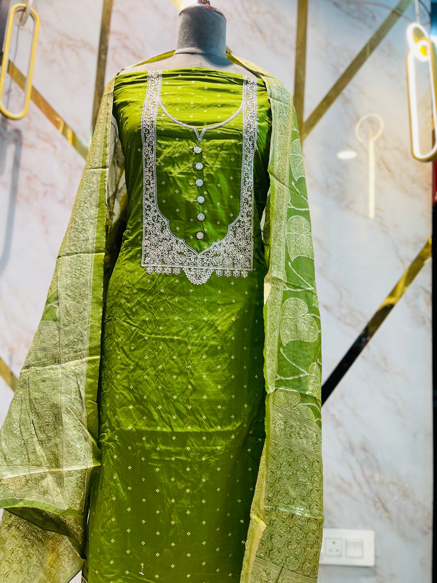 Party wear shimar silk suit