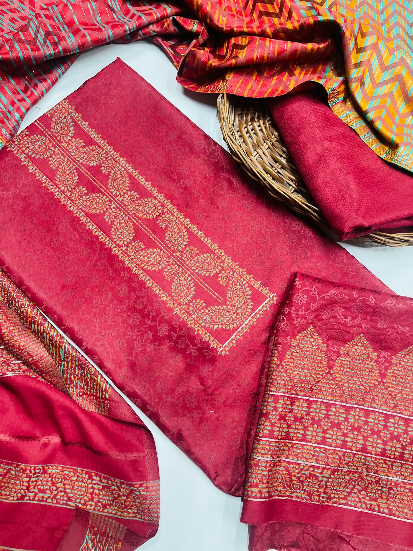 Premium kashmiri  Pashmina kani print Suit