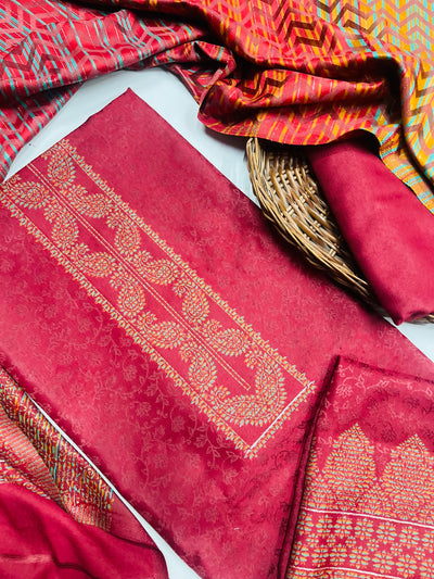 Premium kashmiri  Pashmina kani print Suit