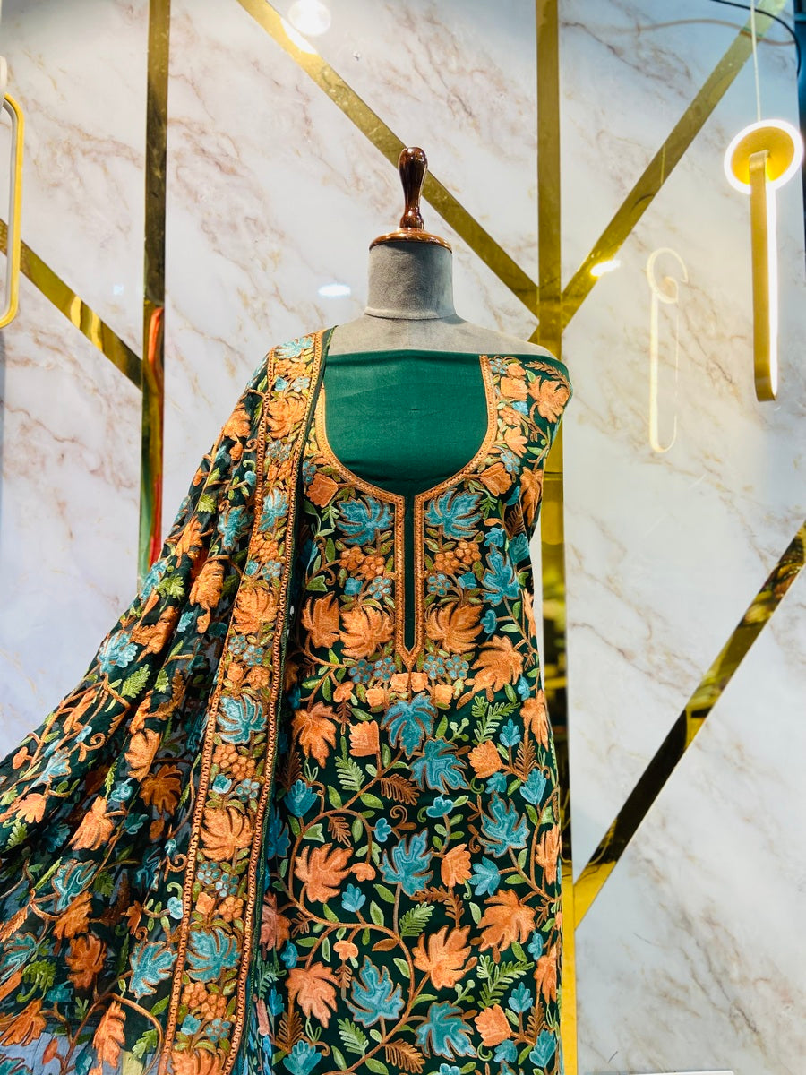 Premium cotton kashmiri Karigiri Suit❤️🧵