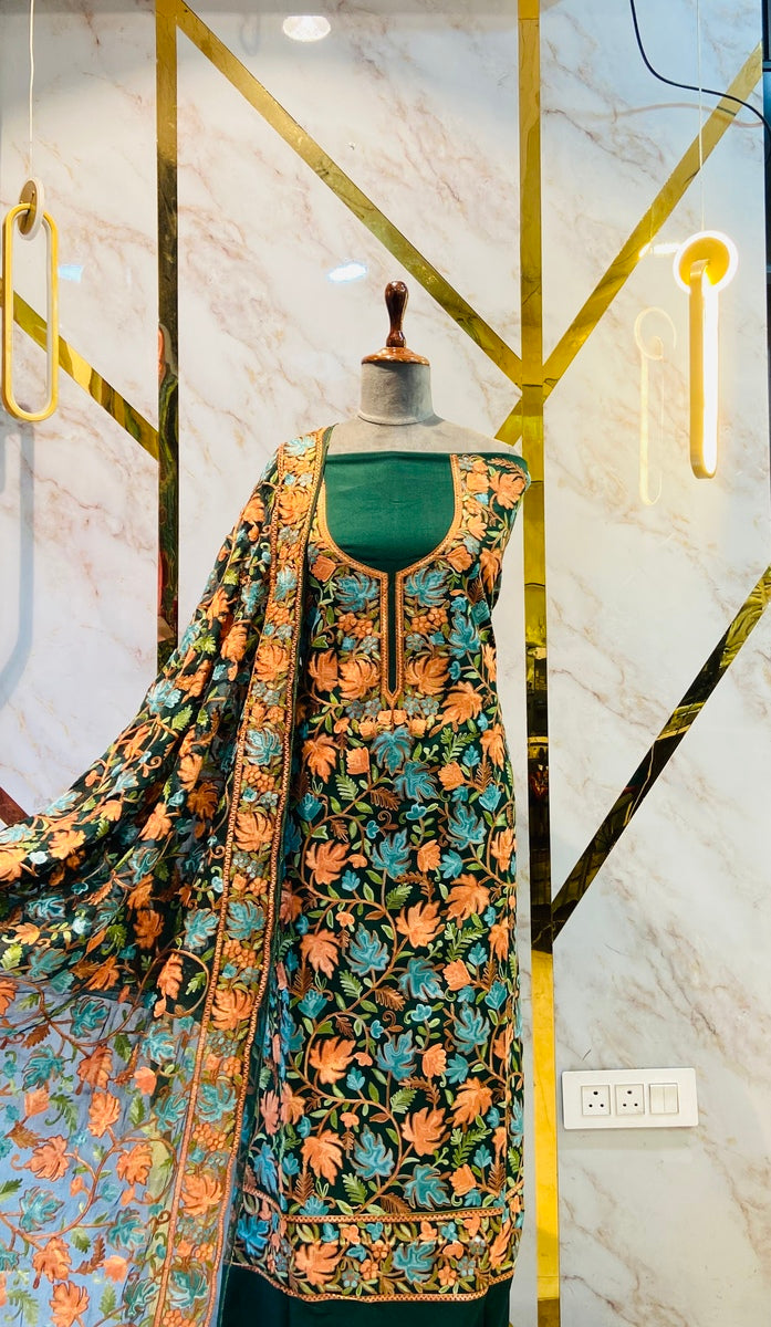 Premium cotton kashmiri Karigiri Suit❤️🧵