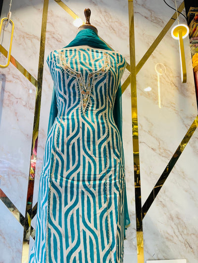 Premium  crape silk suit